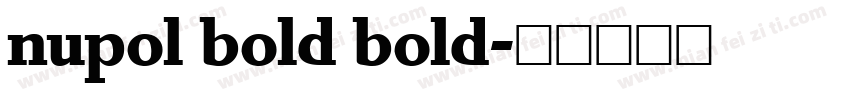 nupol bold bold字体转换